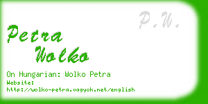 petra wolko business card